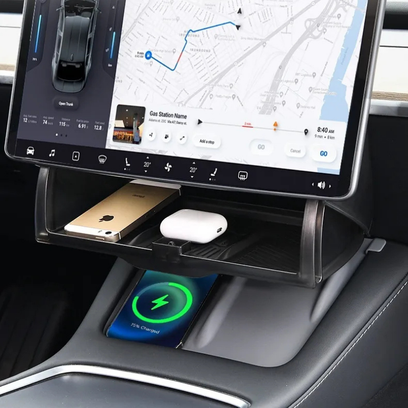 Under-Screen Storage Box for Tesla Model 3 (’17–’24), Model 3 Highland(24+), Model Y (’20–’24), Model Y Juniper (25+)