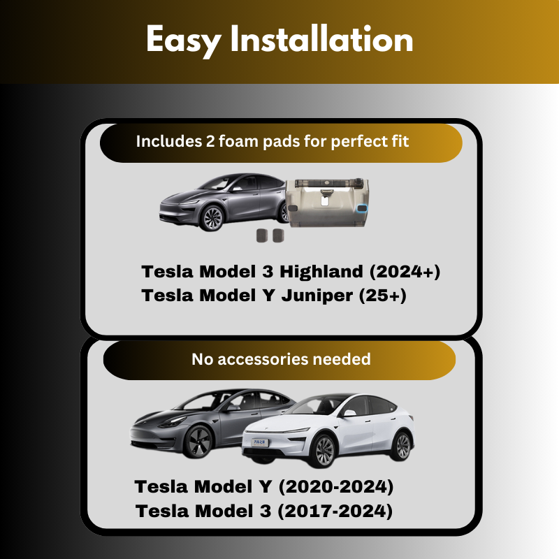 Under-Screen Storage Box for Tesla Model 3 (’17–’24), Model 3 Highland(24+), Model Y (’20–’24), Model Y Juniper (25+)