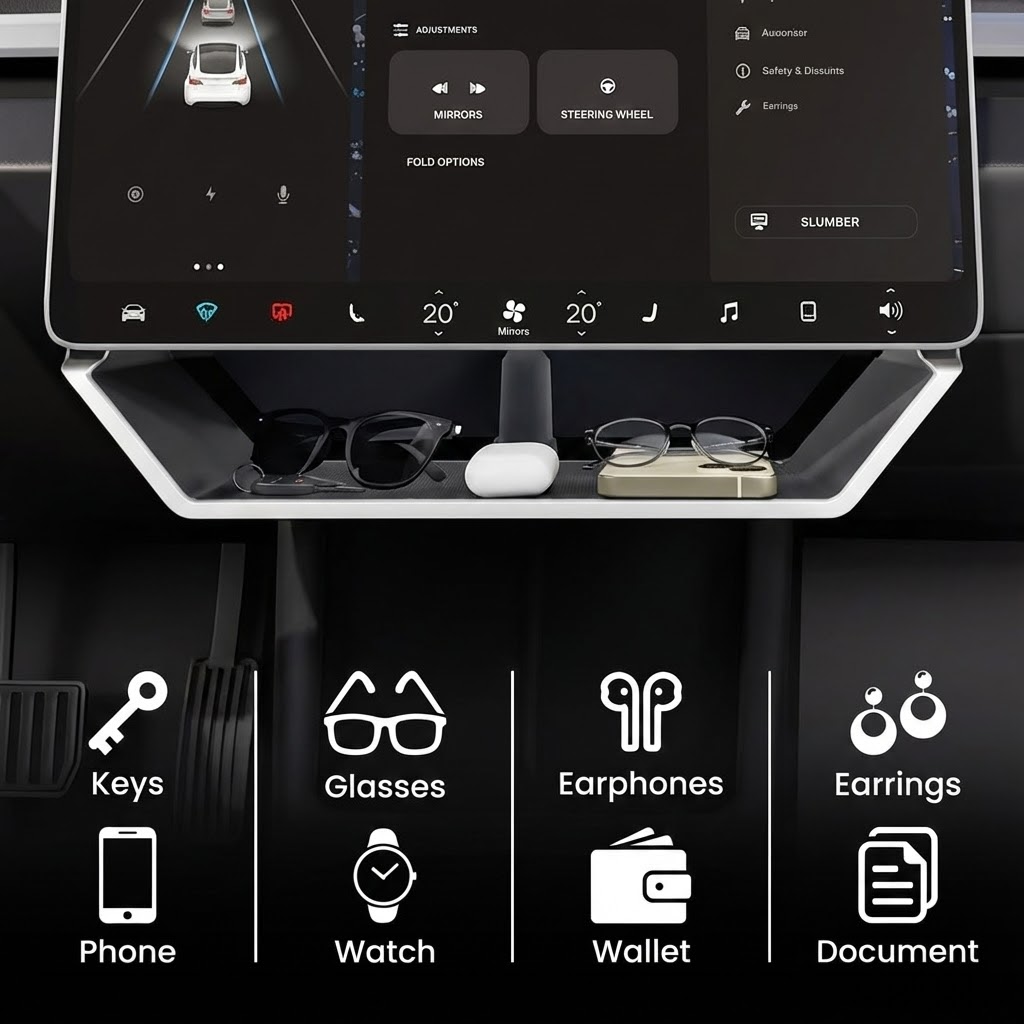 Cyber-Styled Under Display Storage