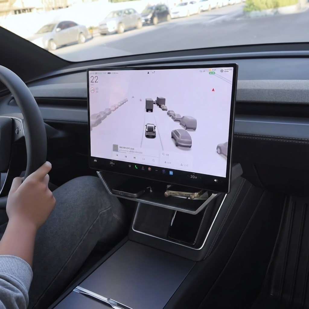 Cyber-Styled Under Display Storage