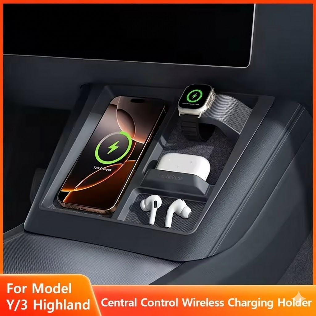 Wireless Charging Stand for Tesla Model Y Juniper, Model 3 Highland