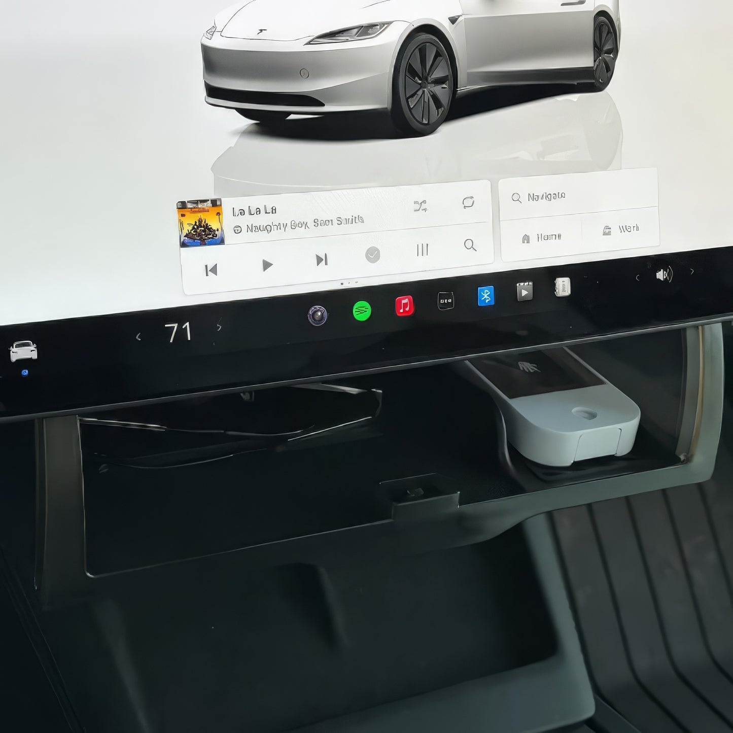 Under-Screen Storage Box for Tesla Model 3 (’17–’24), Model 3 Highland(24+), Model Y (’20–’24), Model Y Juniper (25+)