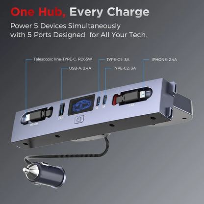 4-in-1 Retractable USB Hub