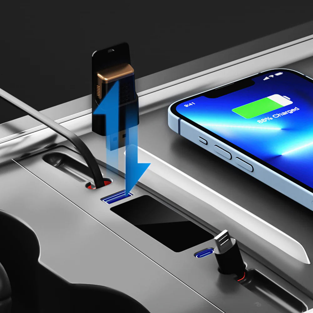 4-in-1 Retractable USB Hub