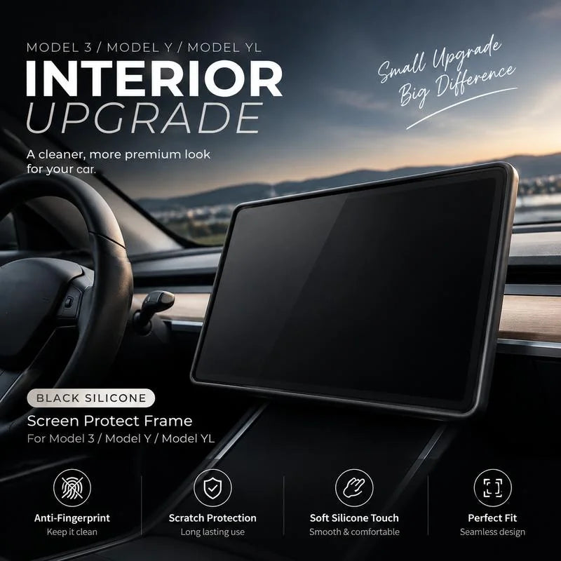 Black silicone screen frame interior upgrade