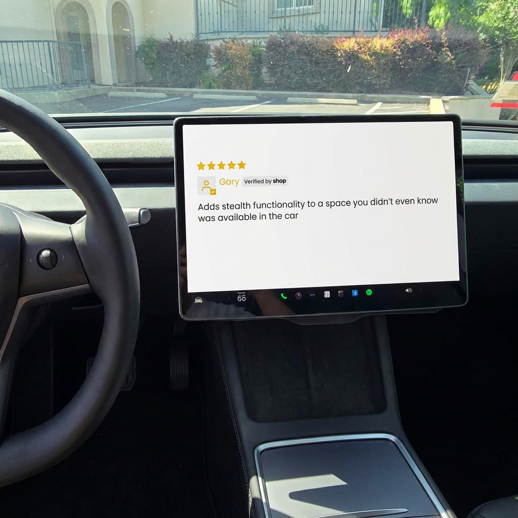 Under-Screen Storage Box for Tesla Model 3 (’17–’24), Model 3 Highland(24+), Model Y (’20–’24), Model Y Juniper (25+)