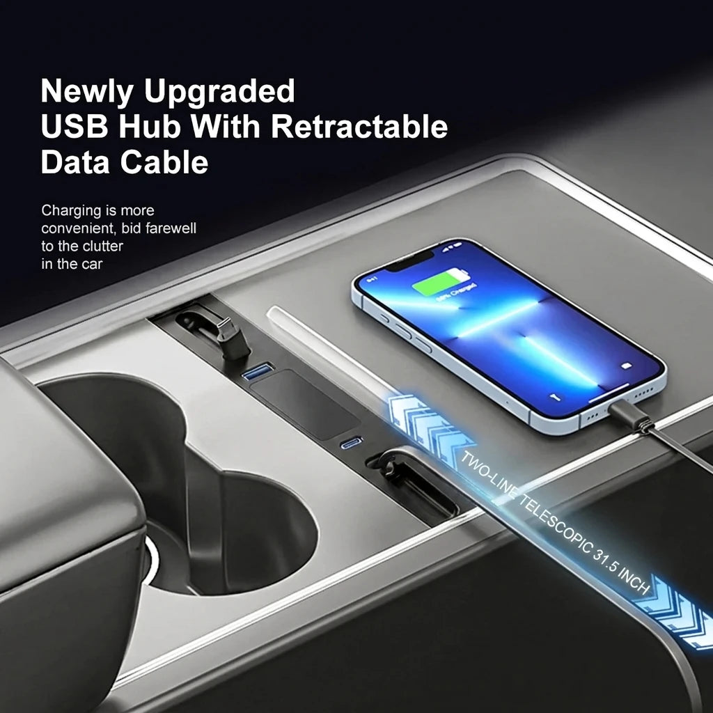 4-in-1 Retractable USB Hub