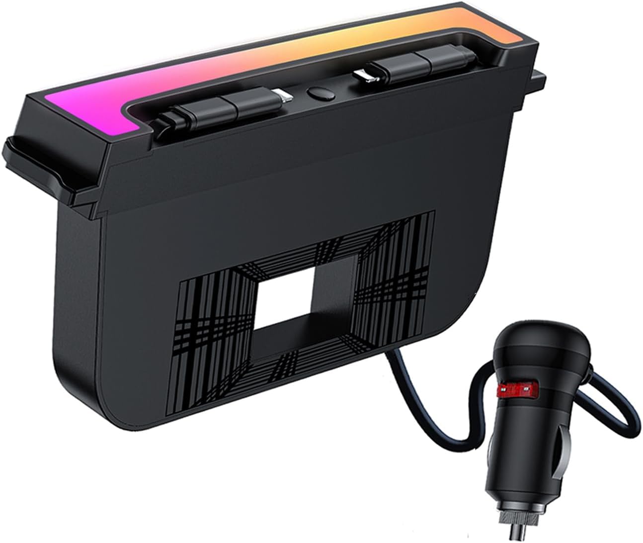 Tesla center console USB-C fast charging hub with RGB ambient light