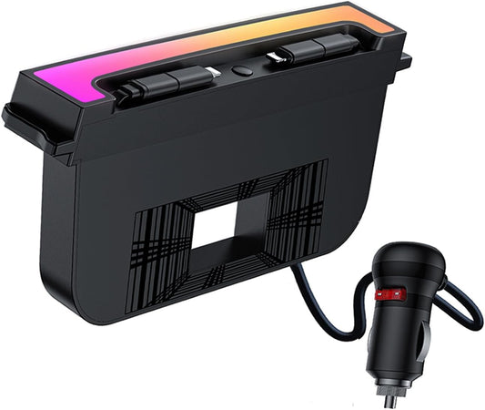 Tesla center console USB-C fast charging hub with RGB ambient light