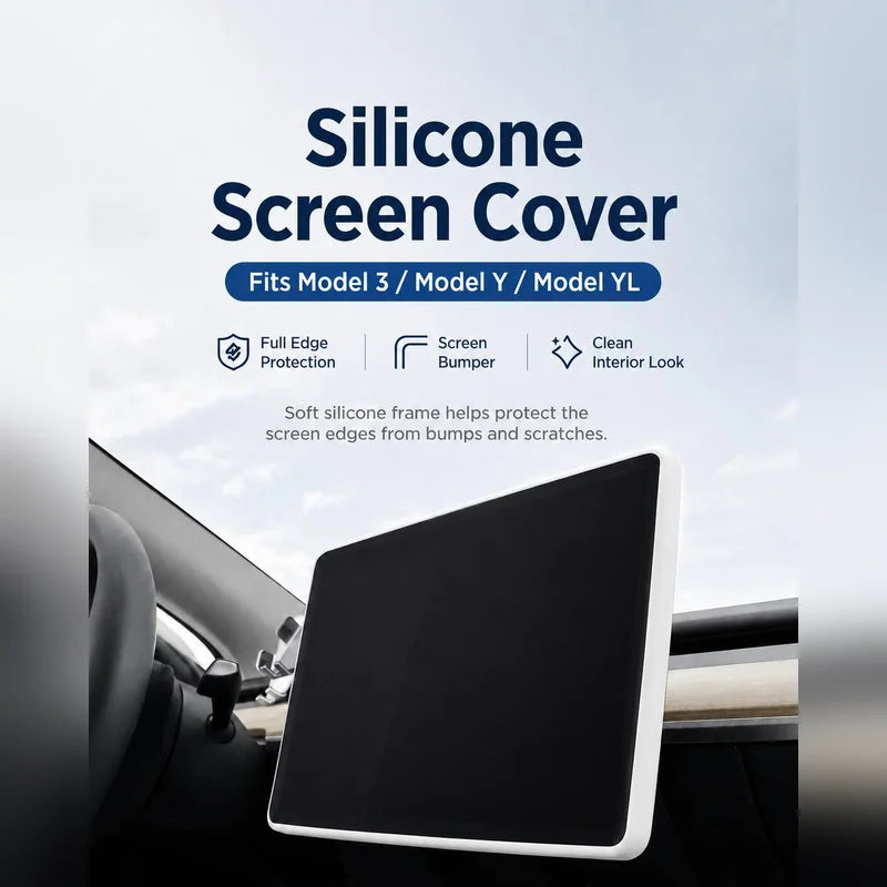 Silicone screen cover with full edge protection