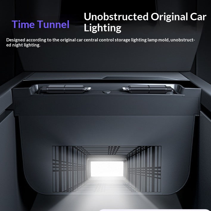 Unobstructed original car ambient lighting through center console